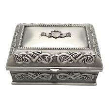 Mullingar Pewter Jewelry Box Small New Old Stock Engravable picture