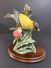 Porcelain Goldfinch “Spinus Tristis” By John James Audubon Bird Figurine. picture
