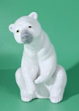 Vintage Lladro Resting Polar Bear Figurine #1208 Hand Painted Porcelain Sitting picture