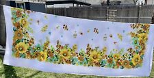 Vintage 60s/70s Extra Large Beach Towel Groovy Flowers JC Penny Fashion Manor picture