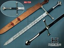HUNTEX Handmade Damascus Blade 104 cm Long Anduril Sword of Narsil The King Arag picture