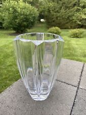 Mikasa Gemini  Platinum Crystal Glass Vase 10