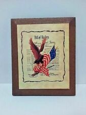 Vtg Bill Of Rights United States Wooden 6