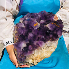19.22LB Natural Amethyst quartz cluster crystal specimen mineral point Healing picture