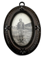 Vintage Pilot Photograph In Nice Metal Contemporary Frame picture