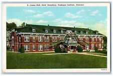 Tuskegee Alabama AL Postcard Institute James Hall Girls Dormitory c1940 Vintage picture