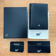 MONTBLANC Genuine smooth leather Cover Black Passport Size with Box NEW Limited picture
