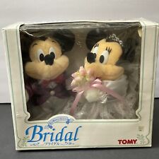 TOMY PRIMEUR Mickey Mouse and Minnie Mouse Bridal Wedding Vintage Plush Dolls picture
