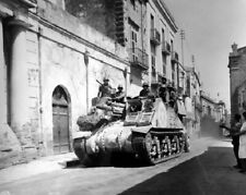 M7 Priest at Light Tank Sciacca, Sicily 1943 8x10 WWII WW2 Photo 641a picture
