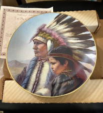 Perillo Collector Plate THE SIOUX NATION by Vague Shadows COA & orig box 1987 picture