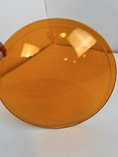 Vtg Crouse Hinds 10” Industrial Lens Orange Spotlight Porthole Traffic Signal picture