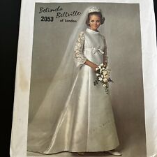 Vintage 1960s Vogue 2205 Belinda Bellville Wedding Dress Sewing Pattern 12 UNCUT picture