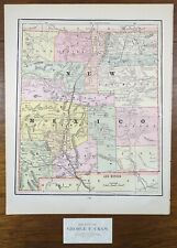 Vintage 1892 NEW MEXICO Map 11