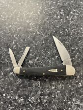 CASE XX Seahorse Whittler Knife 2021 10355WH SS Smooth Black Micarta Wharncliffe picture