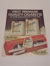 1952 MAGAZINE PRINT AD CHESTERFIELD CIGARETTES CHRISTMAS CARTON THE IDEAL GIFT picture