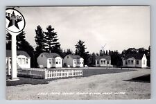 Rapid River, MI-Michigan, RPPC: Sall-Mar Motor Court, Texaco, Vintage Postcard picture