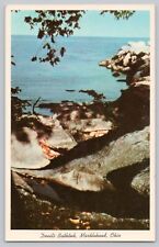 Devil's bathtub Marblehead Ohio Postcard Lake Erie Rock Formation picture