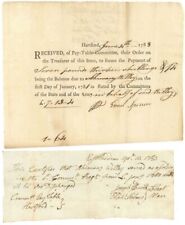 Revolutionary War Soldier Pay Order - 1780's dated Pair of Documents - American  picture