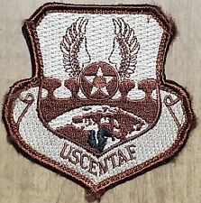 USAF Air Force USCENTAF Badge Insignia Crest Desert Tan Uniform Patch w/H&L back picture