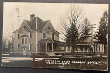 Thomas and Bauer Residence RPPC 1909 Schoolcraft Michigan Pub by E L Mosher picture
