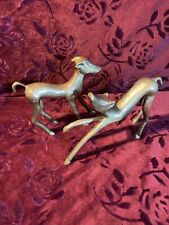 Large Vintage MCM Brass Pair of Dogs picture