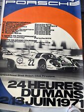 1971 Porsche 917 24 Hours of Le Mans Victory Showroom Advertising Poster RARE picture