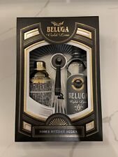 Beluga Russian Vodka Empty Bottle With Cocktail Shaker And Mallet Brush Gift Box picture