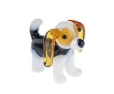 Ganz Miniature World Mini Glass BEAGLE DOG Tiny Collectible Figurine 1 1/4
