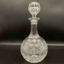 Vintage Nachtmann 11” Round Crystal Glass Decanter Anglia Frosted Etch Pattern  picture