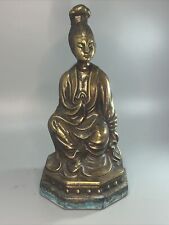 13.5” Tall About 6.5” Wide, Brass? Asian Statue Large & Heavy picture