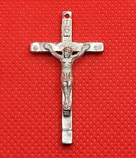 Vintage Cross Crucifix Jesus Silver Tone Italy  picture