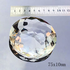 Suncatcher 75MM Fengshui Round Crystal Faceted Prism Hanging Chandelier Pendant picture