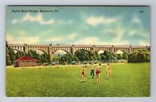 Allentown PA-Pennsylvania, Eighth Street Bridge, Antique Vintage Postcard picture