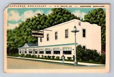 Aberdeen MD-Maryland, Mayflower Restaurant, Advertising, Vintage c1944 Postcard picture