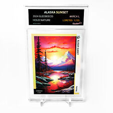 ALASKA SUNSET Art Card 2024 GleeBeeCo Holo Nature Slabbed Painting #A9C4-L /25 picture
