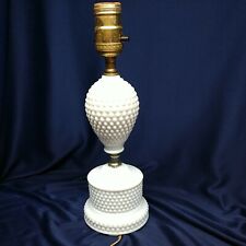 12 inch WHITE HOBNAIL GLASS VANITY TABLE LAMP picture