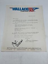 George C. Wallace Presidential Candidate Typed Letter Democratic 1972 Signed picture