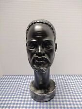 Vintage African Male Resin Sculpture Giannelli Style Bearded Male Head Bust 14