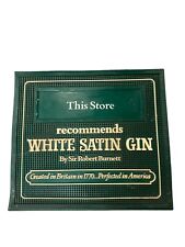 RARE Vintage White Satin Gin By Robert Burnett rubber Bar mat Heavy Duty picture
