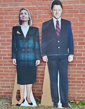 Rare‼️ VTG President Bill & Hillary Clinton Life Size Cardboard Cutout 90's Set picture