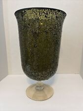 Beautiful Partylite Siena Lights Hurricane Footed Candle Holder Mosaic *Cracked* picture