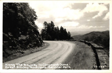 Skyway to Clingman's Dome Great Smoky Mountains RPPC Real Photo Postcard 1940s picture