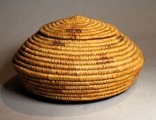 Antique/ Vintage Native American Tohono O'odham Papago Lidded Basket c .1945 picture