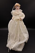 Three Victorian style Porcelain Bisque Doll Head and Hands Dressed in Lace Gown picture