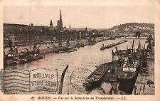 Vintage Postcard Vue Sur La Seine Prise Du Transbordeur Rouen France picture