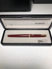 Vintage Parker 75 Fountain Pen 585 (14k) Gold M NIB Made In France Original Box picture