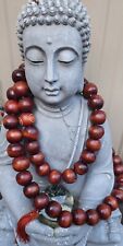 Chunky Giant Wooden Beads Mala Buddhist Prayer Beads 4 Feet 28 Inch Necklace picture