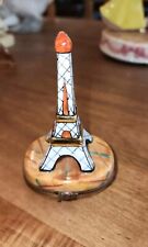 Rochard Peint Main Limoge Porcelain France Hand Painted Eiffel Tower Trinket Box picture