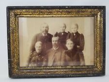 Victorian Family Portrait Sepia Sisters Brothers Illusion 1800s Antique Framed picture