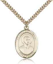 Saint John Berchmans Medal For Men - Gold Filled Necklace On 24 Chain - 30 D... picture